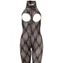 Bodystocking koronkowy bezopiersiowy NO:XQSE czarny S L - 7