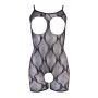 Bodystocking koronkowy otwarty NO:XQSE czarny L/XL - 6