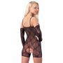 Bodystocking koronkowy otwarty NO:XQSE czarny L/XL - 8