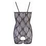 Bodystocking koronkowy otwarty NO:XQSE czarny L/XL - 10