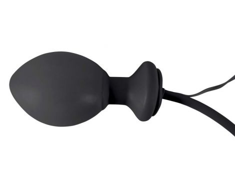 Nadmuchiwany wibrujący korek analny Seven Creations czarny 12 cm - 9