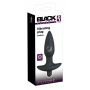 Wibrujący korek analny Black Velvets silikonowy czarny 15 cm - 2