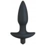 Wibrujący korek analny Black Velvets silikonowy czarny 15 cm - 4