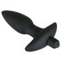 Wibrujący korek analny Black Velvets silikonowy czarny 15 cm - 6