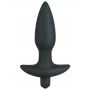 Wibrujący korek analny Black Velvets silikonowy czarny 15 cm - 5
