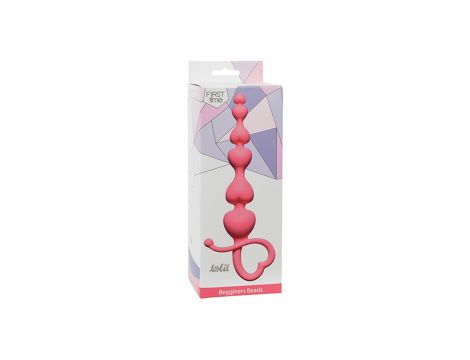 Początkujące kulki analne silikonowe Lola Toys różowe 18 cm - 2