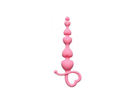 Początkujące kulki analne silikonowe Lola Toys różowe 18 cm - 3