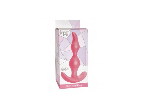 Korek analny zakrzywiony silikonowy Lola Toys różowy 11,5 cm