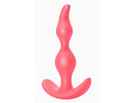 Korek analny zakrzywiony silikonowy Lola Toys różowy 11,5 cm - 2