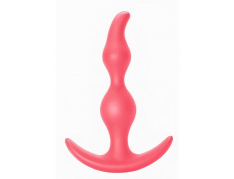 Korek analny zakrzywiony silikonowy Lola Toys różowy 11,5 cm - 3