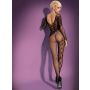 Bodystocking siateczkowy kwiatowy Obsessive F210 S/M/L - 4