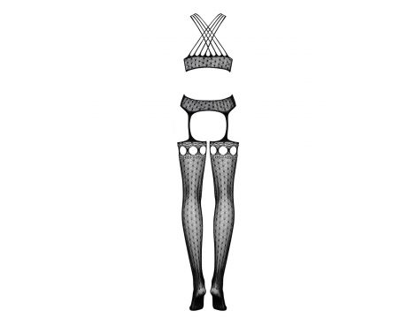 Bodystocking geometryczny Obsessive G313 SML - 3