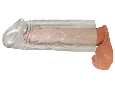 Przedłużka na penisa Mega Dick transparentna TPE 19 cm - 6