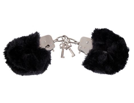 Kajdanki miłosne You2Toys czarne z pluszowymi osłonami - 2