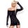 Sukienka rocker siateczkowa Obsessive czarna S/M/L
