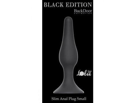 Korek analny silikonowy Slim Lola Toys czarny 10 5 cm - 2