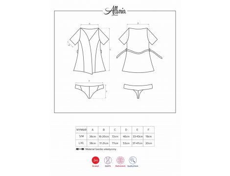 Peniuar Obsessive Alluria ze stringami L/XL - 3