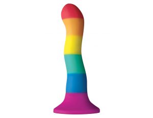Dildo silikonowy Pride Edition Wave wielokolorowy 19 cm