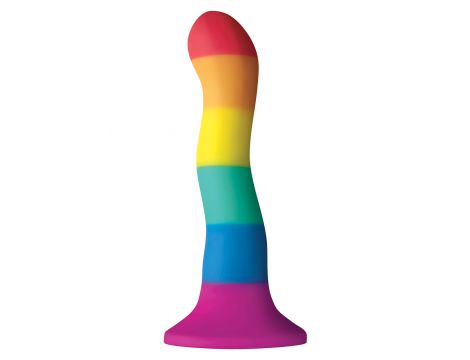 Dildo silikonowy Pride Edition Wave wielokolorowy 19 cm