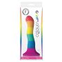Dildo silikonowy Pride Edition Wave wielokolorowy 19 cm - 5
