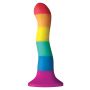 Dildo silikonowy Pride Edition Wave wielokolorowy 19 cm - 2