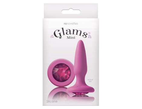 Korek analny Glams Mini Gem różowy 8.5 cm - 4