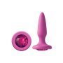 Korek analny Glams Mini Gem różowy 8.5 cm - 3