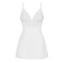 Babydoll koronkowy Obsessive biały z stringami S/M - 9