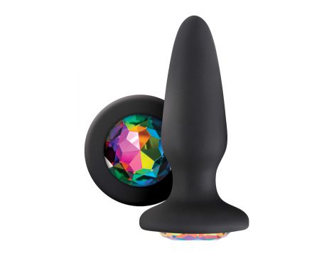 Korek analny silikonowy Glams Gem Plug czarny 10.5 cm NS Novelties - 2