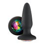 Korek analny silikonowy Glams Gem Plug czarny 10.5 cm NS Novelties - 2
