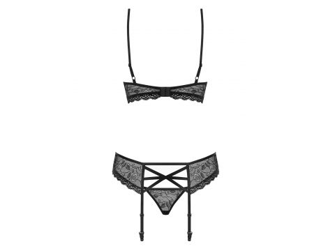 Komplet bielizny erotycznej Obsessive z różyczkami L/XL - 2