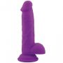 Dildo silikonowe Real Safe z jądrami fioletowe large - 3