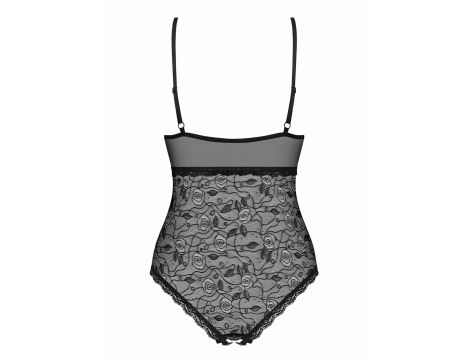 Body koronkowe Obsessive z różyczkami L/XL - 2