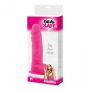 Dildo realistyczne Real Safe silikonowe różowe z jądrami - 2