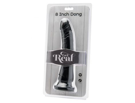 Dildo realistyczne ToyJoy Get Real czarne 20 cm - 4