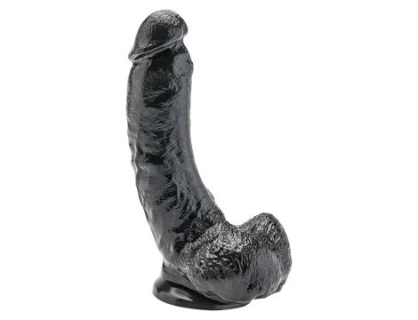 Dildo realistyczne Get Real z jądrami ToyJoy czarne 20 cm