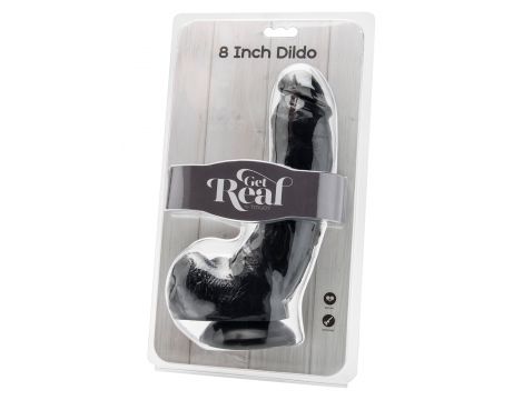 Dildo realistyczne Get Real z jądrami ToyJoy czarne 20 cm - 3