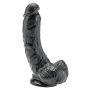 Dildo realistyczne Get Real z jądrami ToyJoy czarne 20 cm - 2