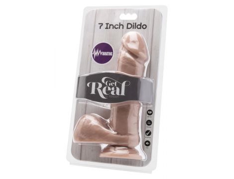 Wibrator realistyczny z kulkami ToyJoy jasny 18 cm - 3