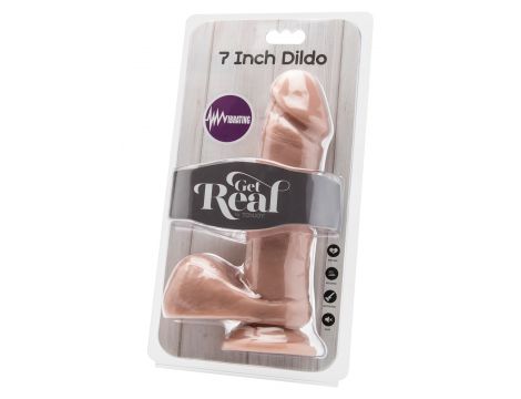 Wibrator realistyczny z kulkami ToyJoy jasny 18 cm - 4