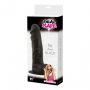 Dildo realistyczne silikonowe z jądrami Real Safe czarne - 2