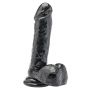 Dildo realistyczne z jądrami ToyJoy czarne 18 cm - 2