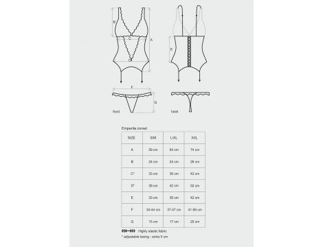 Gorset z pasami i stringi Emperita Obsessive S/M - 3