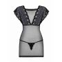 Koszulka nocna Obsessive z koronką i stringami L/XL - 3