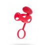 Pierścień wibrujący na łechtaczkę Black&Red czerwony silikonowy 14.5 cm - 3