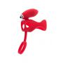 Pierścień wibrujący na łechtaczkę Black&Red czerwony silikonowy 14.5 cm - 4