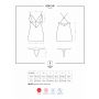 Koronkowa koszulka z regulowanymi szelkami i stringami Obsessive L/XL - 4