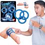 Pierścienie erekcyjne Lust 3 rowkowane silikonowe niebieskie You2Toys - 2