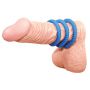 Pierścienie erekcyjne Lust 3 rowkowane silikonowe niebieskie You2Toys - 6