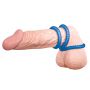 Pierścienie erekcyjne Lust 3 rowkowane silikonowe niebieskie You2Toys - 10